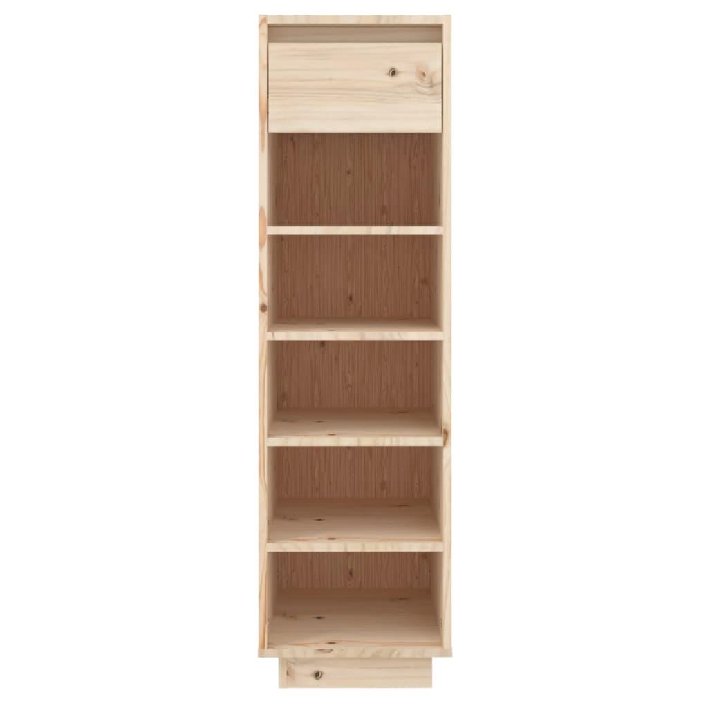 Shoe Cabinet 34x30x105 cm Solid Wood Pine