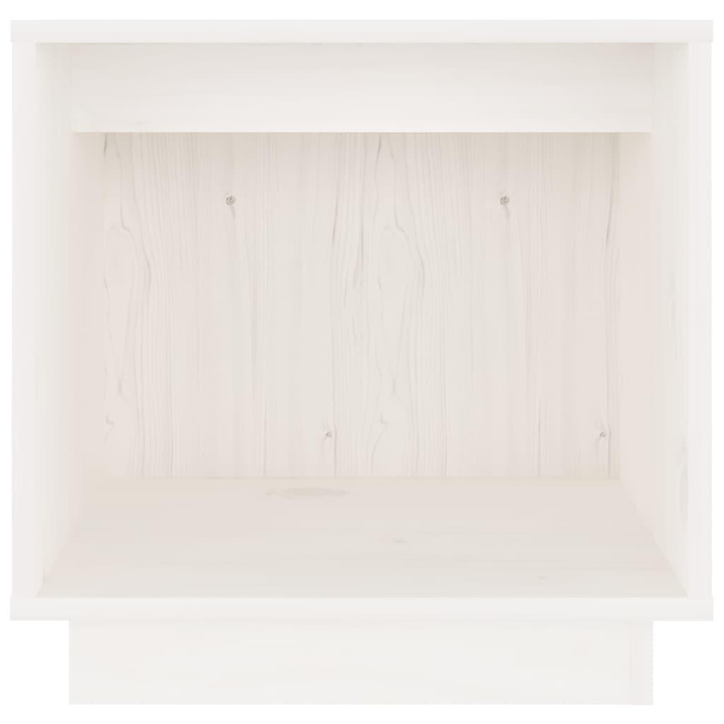 Bedside Cabinet White 40x30x40 cm Solid Wood Pine