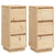 Sideboards 2 pcs 32x34x75 cm Solid Wood Pine