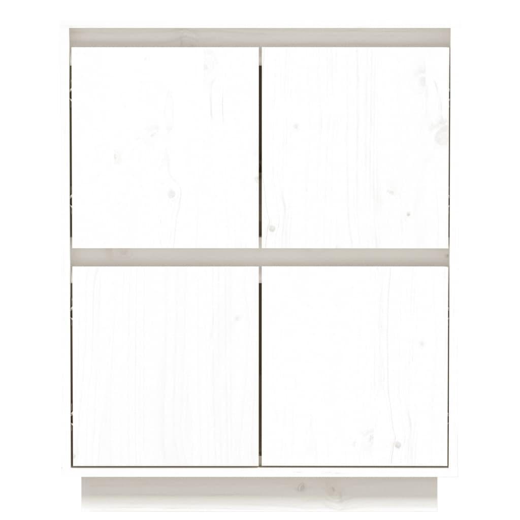 Sideboard White 60x34x75 cm Solid Wood Pine