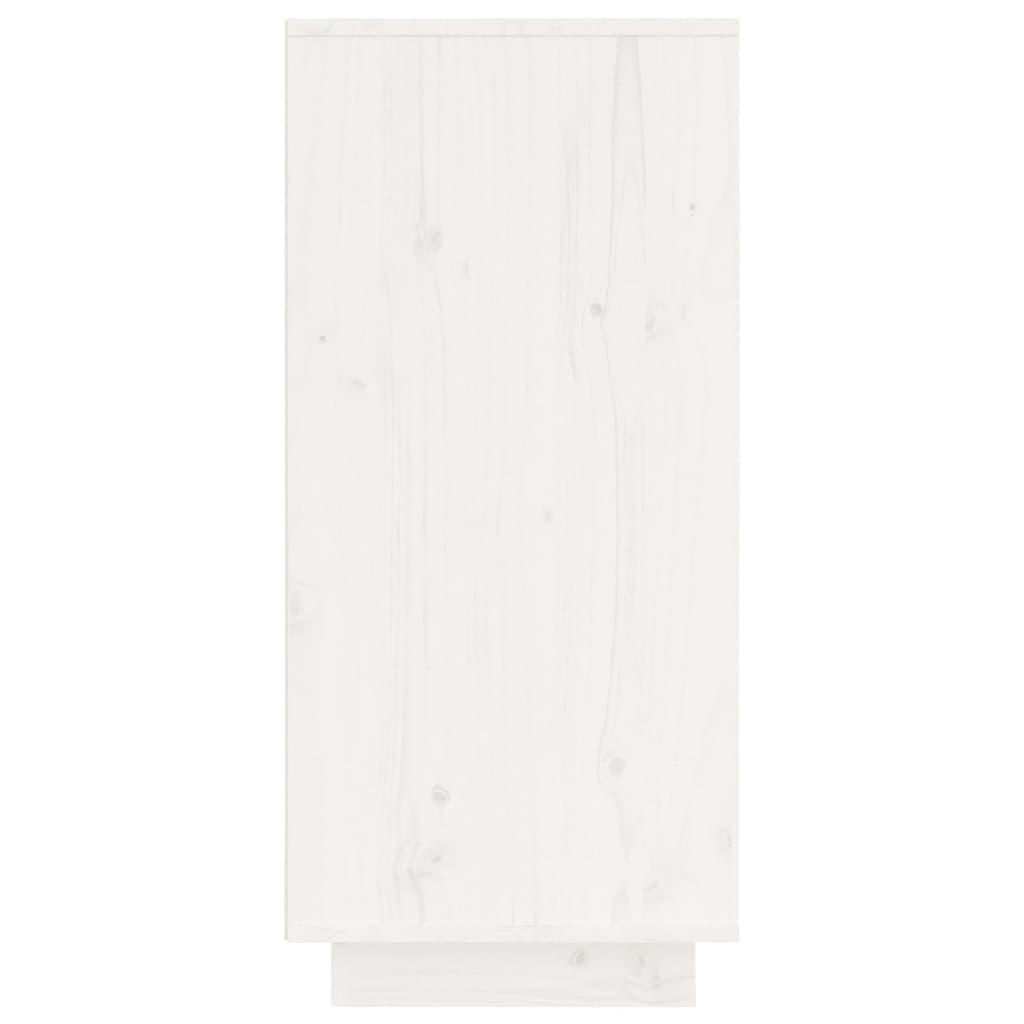 Sideboard White 60x34x75 cm Solid Wood Pine