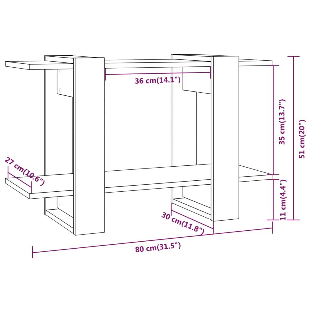 Book Cabinet/Room Divider White 80x30x51 cm