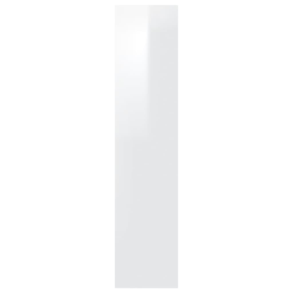 Book Cabinet/Room Divider High Gloss White 40x30x135 cm