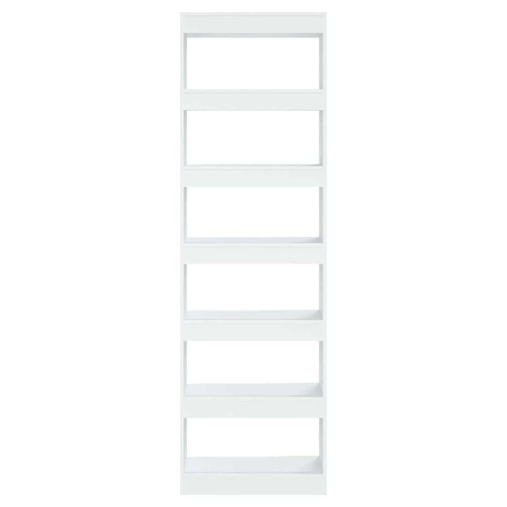 Book Cabinet/Room Divider White 60x30x198 cm