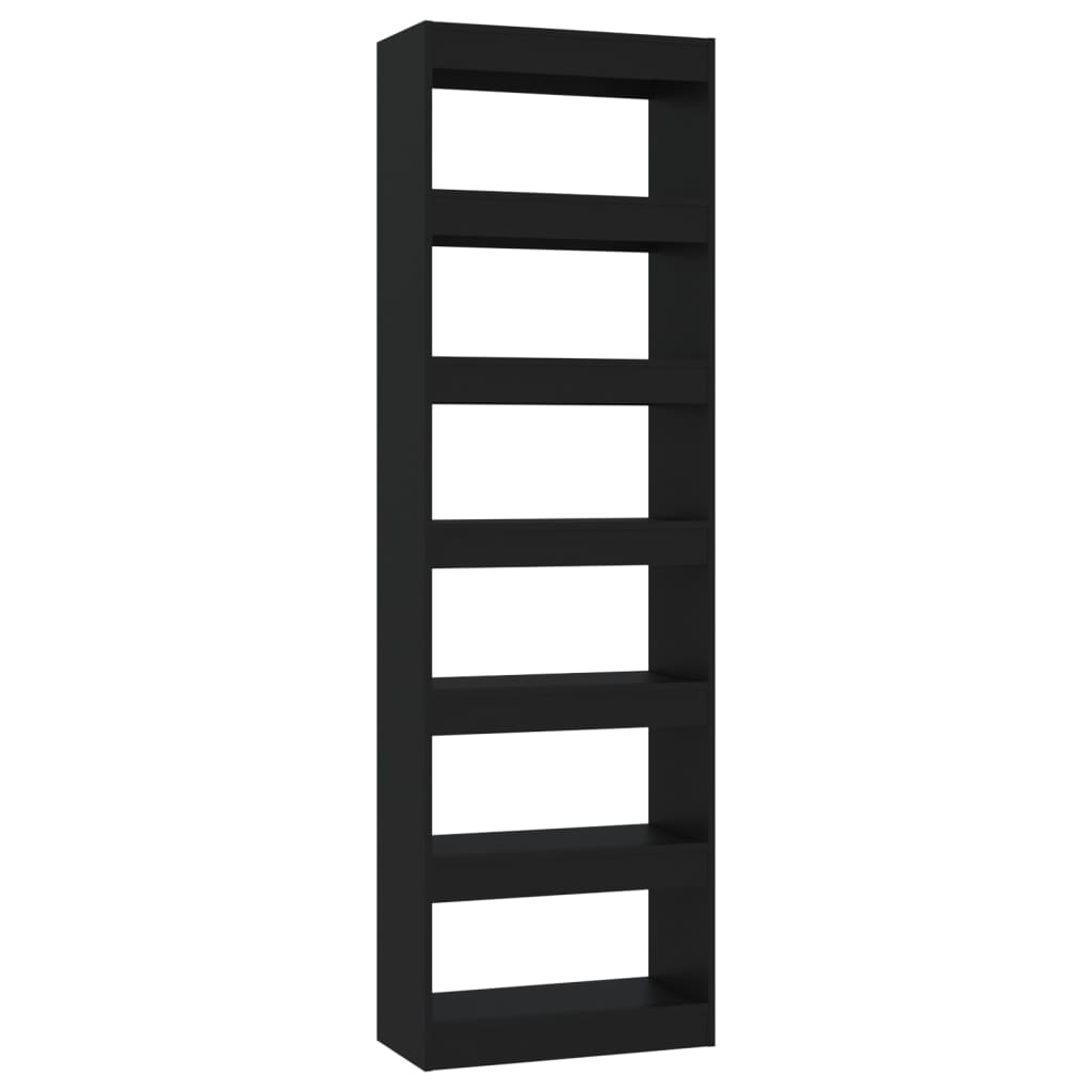 Book Cabinet/Room Divider Black 60x30x198 cm