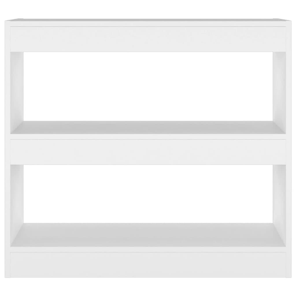 Book Cabinet/Room Divider White 80x30x72 cm