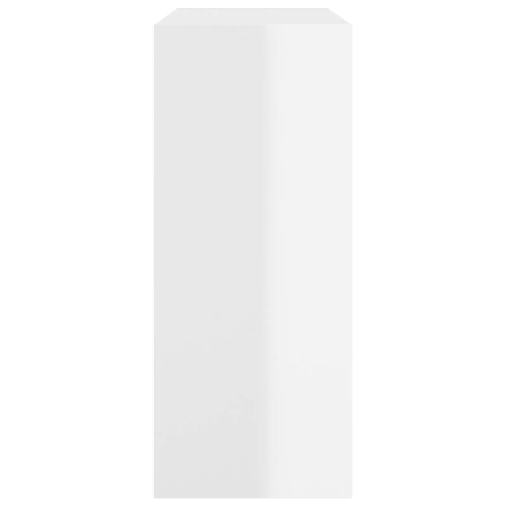 Book Cabinet/Room Divider High Gloss White 80x30x72 cm