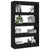 Book Cabinet/Room Divider Black 80x30x135 cm Engineered Wood