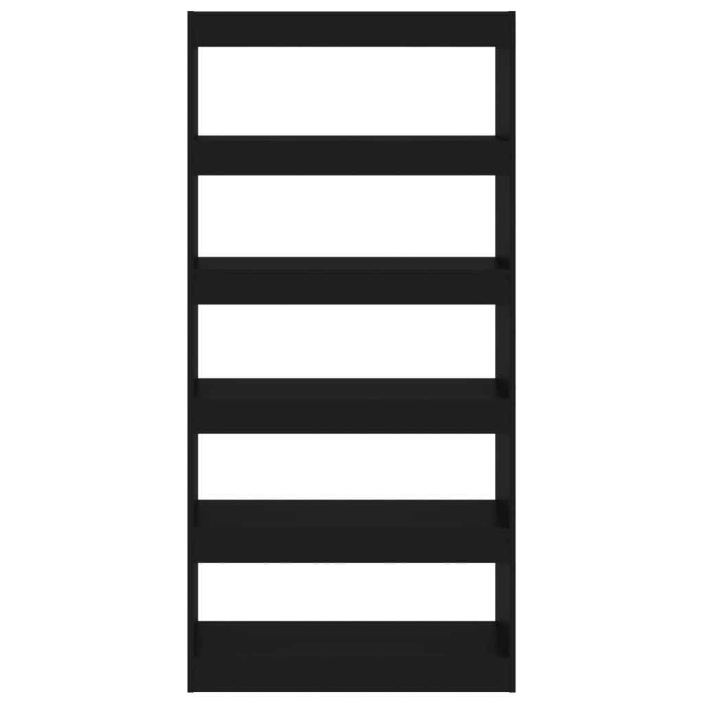 Book Cabinet/Room Divider Black 80x30x166 cm Engineered Wood