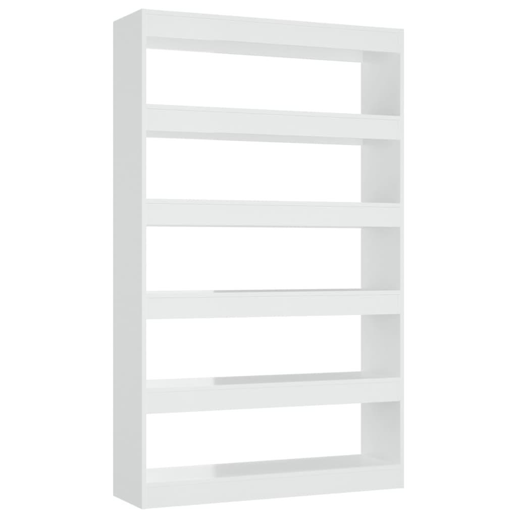 Book Cabinet/Room Divider High Gloss White 100x30x166 cm