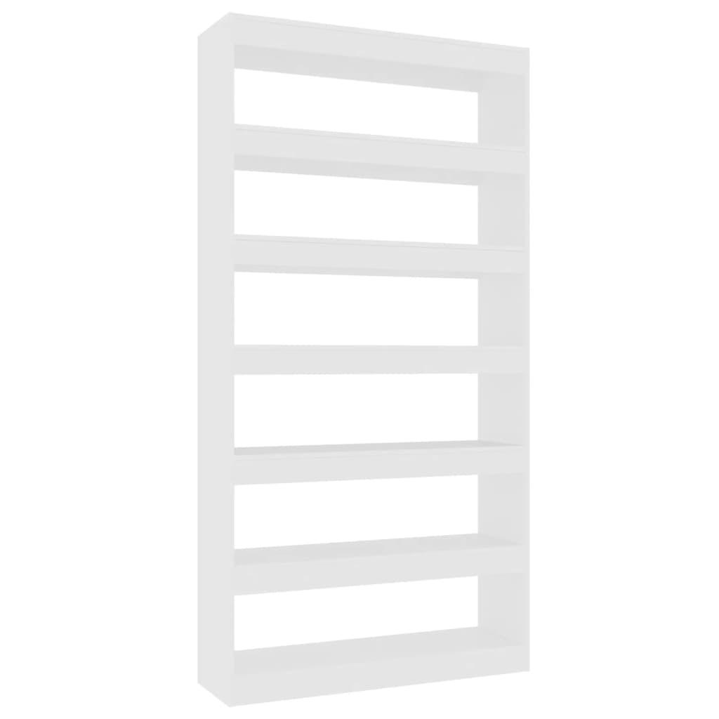 Book Cabinet/Room Divider White 100x30x198 cm Engineered wood