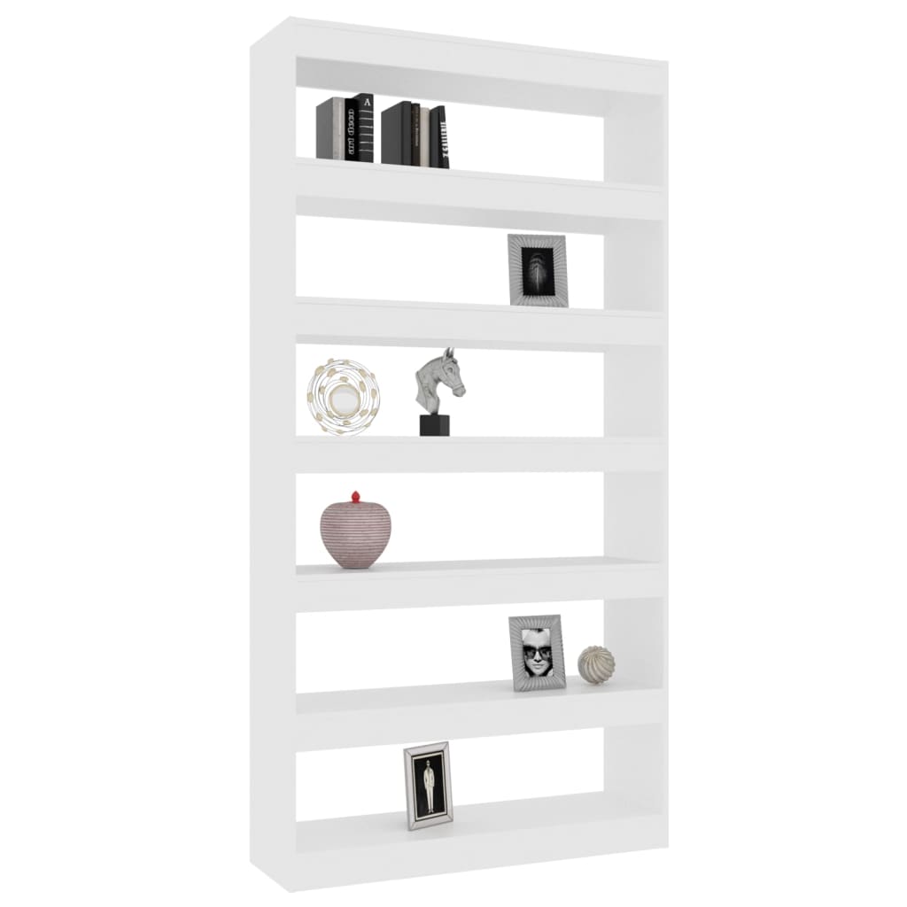 Book Cabinet/Room Divider White 100x30x198 cm Engineered wood