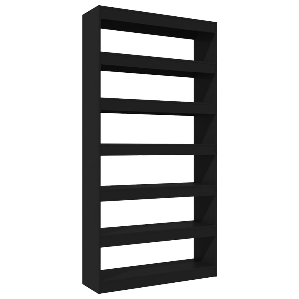 Book Cabinet/Room Divider Black 100x30x198 cm Engineered wood