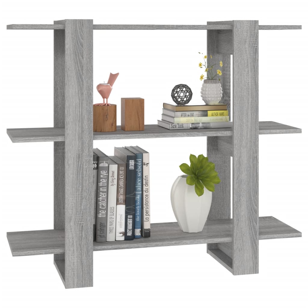 Book Cabinet/Room Divider Grey Sonoma 100x30x87 cm