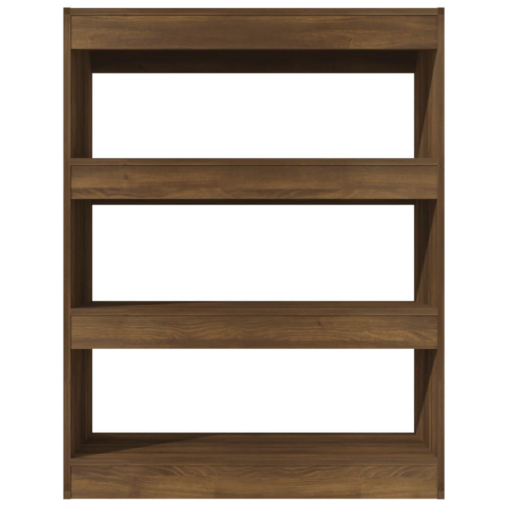 Book Cabinet/Room Divider Brown Oak 80x30x103 cm Engineered wood