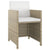 5 Piece Garden Dining Set with Cushions Poly Rattan Beige