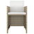 5 Piece Garden Dining Set with Cushions Poly Rattan Beige