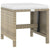 5 Piece Garden Dining Set with Cushions Poly Rattan Beige