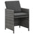 9 Piece Garden Dining Set with Cushions Poly Rattan Grey