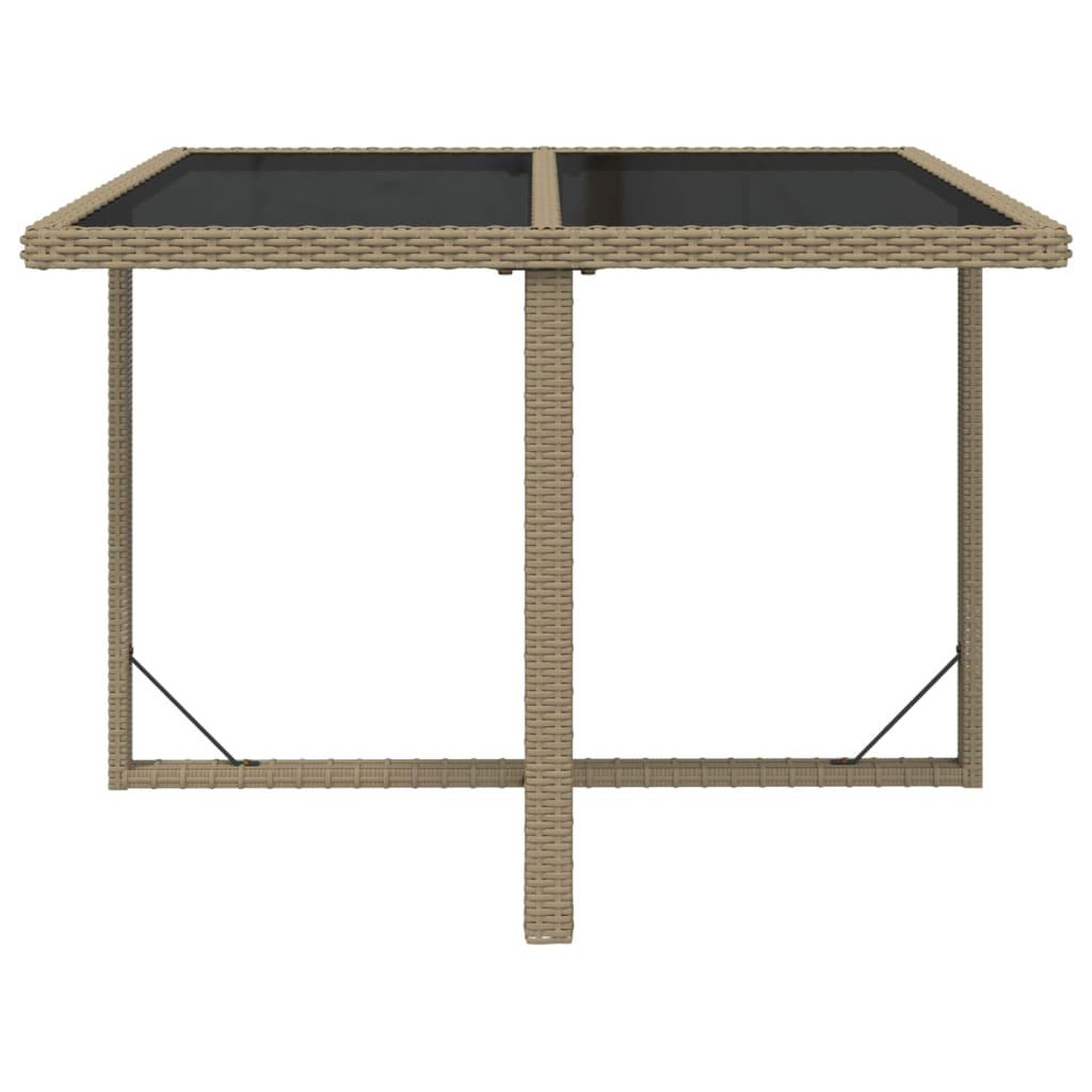 5 Piece Garden Dining Set with Cushions Poly Rattan Beige