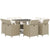9 Piece Garden Dining Set with Cushions Poly Rattan Beige