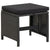 9 Piece Garden Dining Set with Cushions Poly Rattan Black