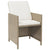 5 Piece Garden Dining Set with Cushions Poly Rattan Beige