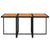 7 Piece Garden Dining Set with Cushions Poly Rattan Black