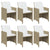 7 Piece Garden Dining Set with Cushions Poly Rattan Beige