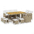 11 Piece Garden Dining Set with Cushions Poly Rattan Beige