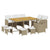 11 Piece Garden Dining Set with Cushions Poly Rattan Beige