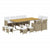 13 Piece Garden Dining Set with Cushions Poly Rattan Beige