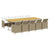 11 Piece Garden Dining Set with Cushions Poly Rattan Beige