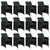 13 Piece Garden Dining Set with Cushions Poly Rattan Black
