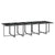 17 Piece Garden Dining Set with Cushions Poly Rattan Grey