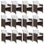 13 Piece Garden Dining Set with Cushions Poly Rattan Brown