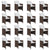 17 Piece Garden Dining Set with Cushions Poly Rattan Brown
