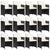 13 Piece Garden Dining Set with Cushions Poly Rattan Black