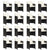 17 Piece Garden Dining Set with Cushions Poly Rattan Black