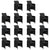 19 Piece Garden Dining Set with Cushions Poly Rattan Black