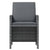 19 Piece Garden Dining Set with Cushions Poly Rattan Grey