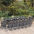 19 Piece Garden Dining Set with Cushions Poly Rattan Grey