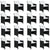 17 Piece Garden Dining Set with Cushions Black Poly Rattan