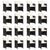 21 Piece Garden Dining Set with Cushions Black Poly Rattan