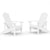 Garden Adirondack Chairs 2 pcs HDPE White