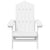 Garden Adirondack Chair with Table HDPE White