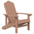 Garden Adirondack Chair with Table HDPE Brown