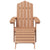 Garden Adirondack Chairs with Footstool & Table HDPE Brown