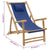 Deck Chair Bamboo and Canvas Navy Blue