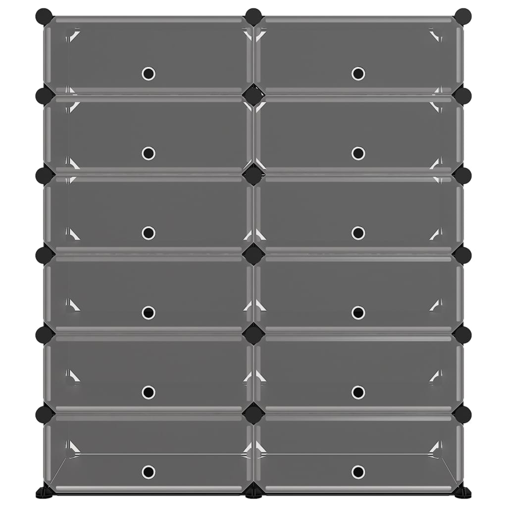 Shoe Rack Black 94.5x36.5x106 cm PP